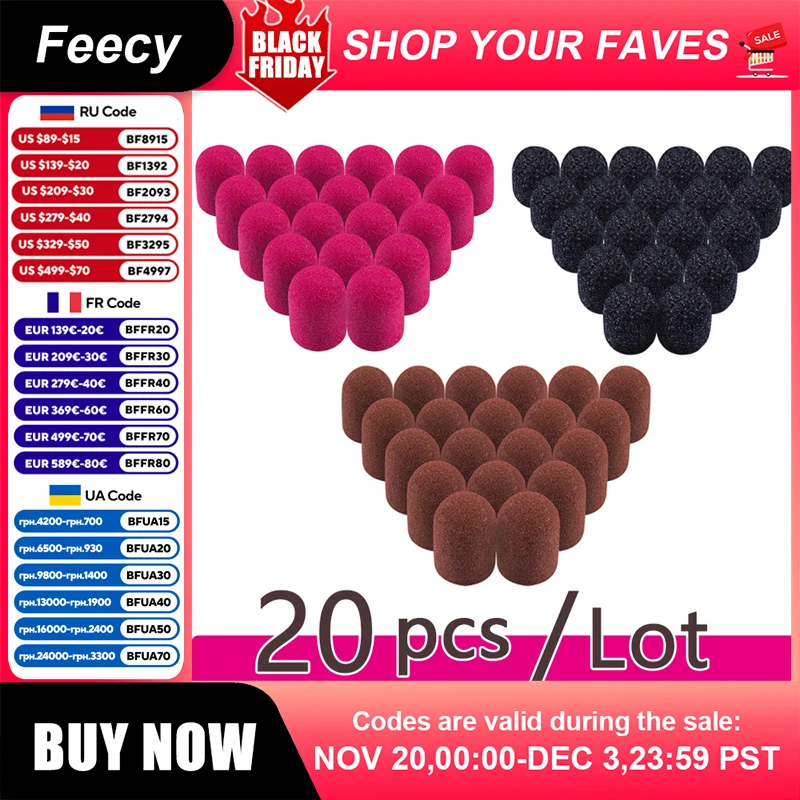 

20 шт., шлифовальные колпачки для ногтей с резиновым гель-лаком, сверло для ногтей, мельница, шлифовальная шапочка с песком, инструмент для педикюра для маникюрного аппарата