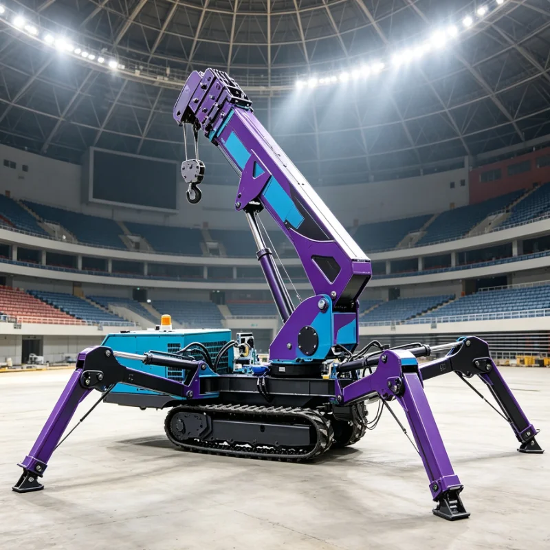 CE Certified Multi-functional Electric Diesel Powered Hydraulic Small Crawler Spider Crane Telescopic Boom 23m Max