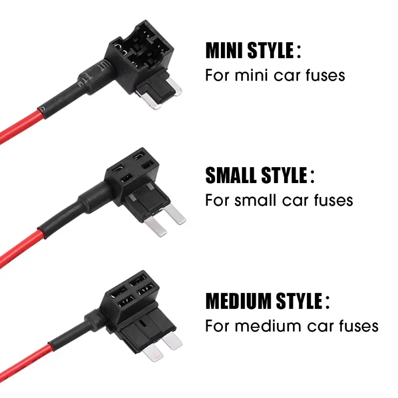 10/5pcs Suporte Do Fusível Do Carro Médio Pequeno Tamanho Mini Adicionar-a-circuito Adaptador TAP Micro Padrão ATM Lâmina Fusíveis para Motocicleta