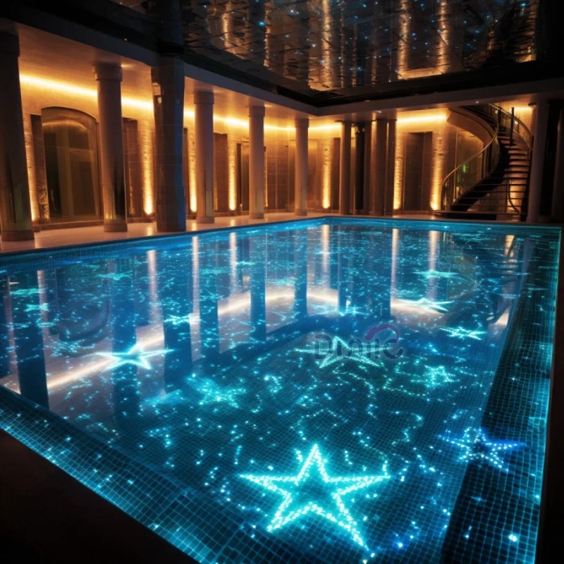 luzes de spa de piscina de fibra optica de 40 m2 com fonte de luz led rgb de 75 w ferramentas de cabo de fibra optica de plastico 01