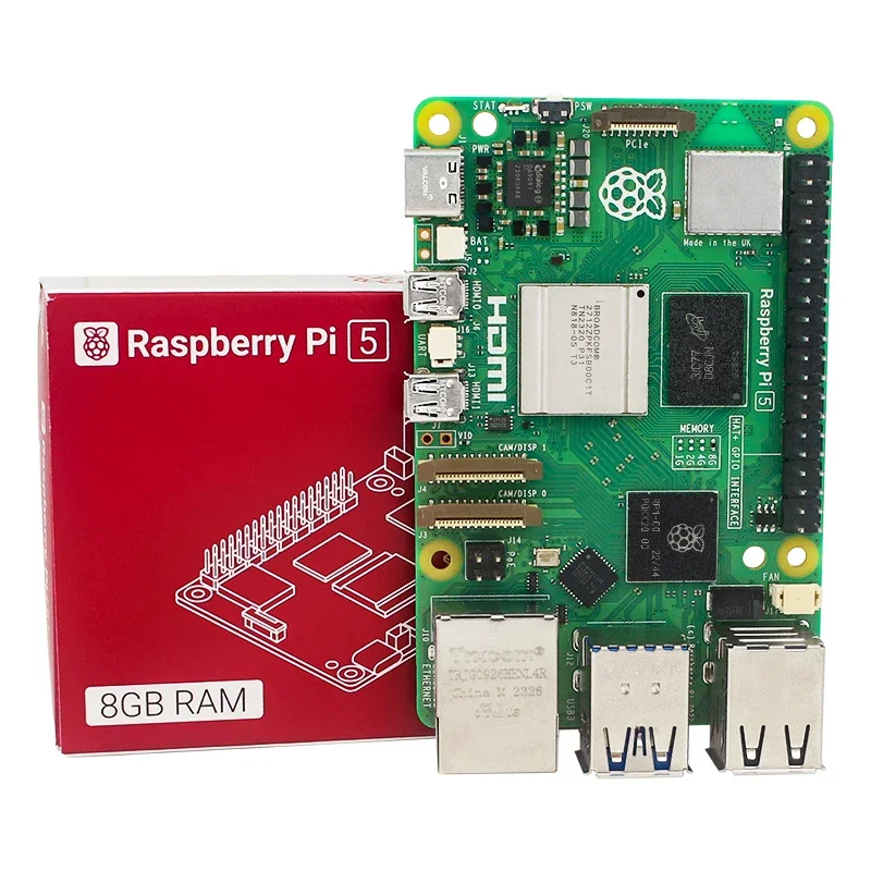 Imagem -02 - Raspberry pi Kit 4g 8g de Ram Bcm2712 Python 5b 4kp60 Pcie 2.0 Rtc com Caixa de Metal Opcional Mais Recente Fonte de Alimentação Rpi 5