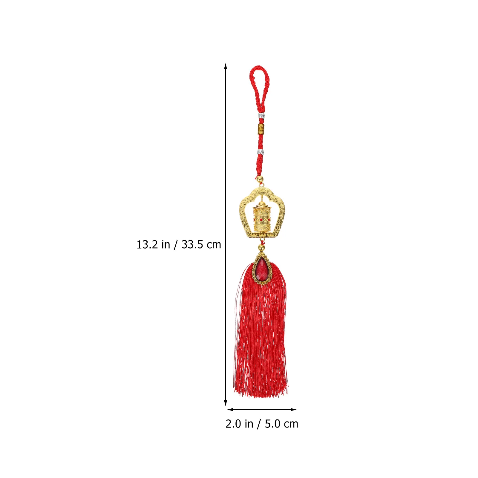 

Buddhist Prayer Wheel Car Pendant Lightweight Hanging Ornament for Rearview Mirror Prayer Wheel Decor Religious Car Accessories