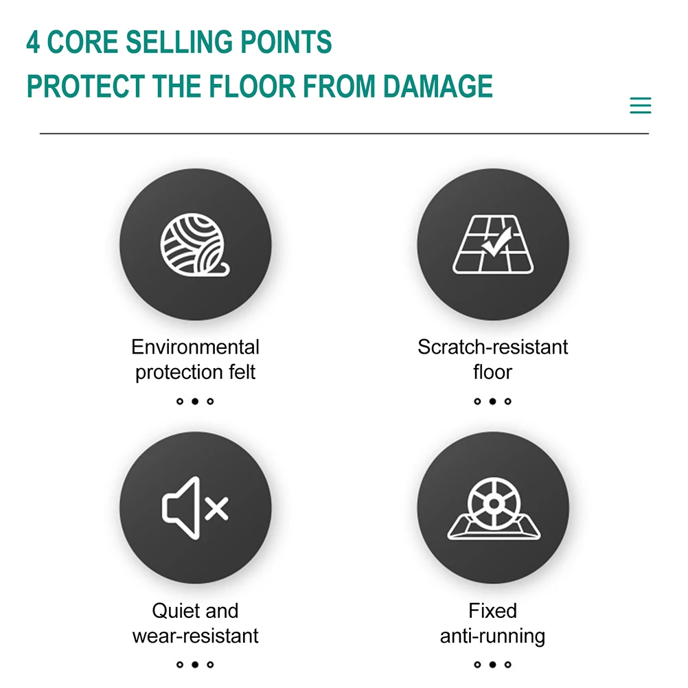 5 Pcs Office Chair Hard Floor Slider Pulley Holder Caster Wheels Pads Roller Felt