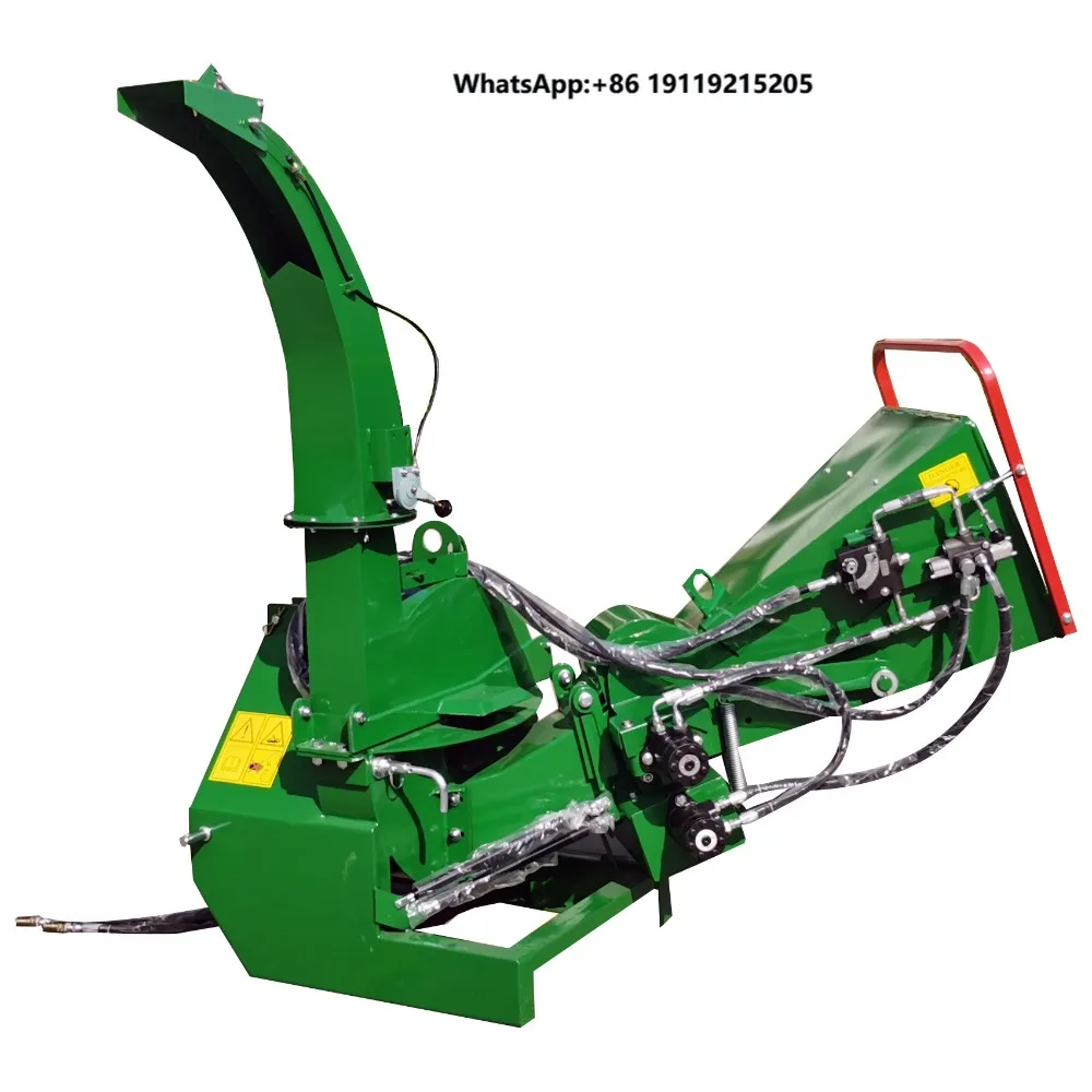Tractor Pto Hydraulic Wood Chipper Drum Machine with Gear Core Components 60-80 740mm Knife Disc High Productivity