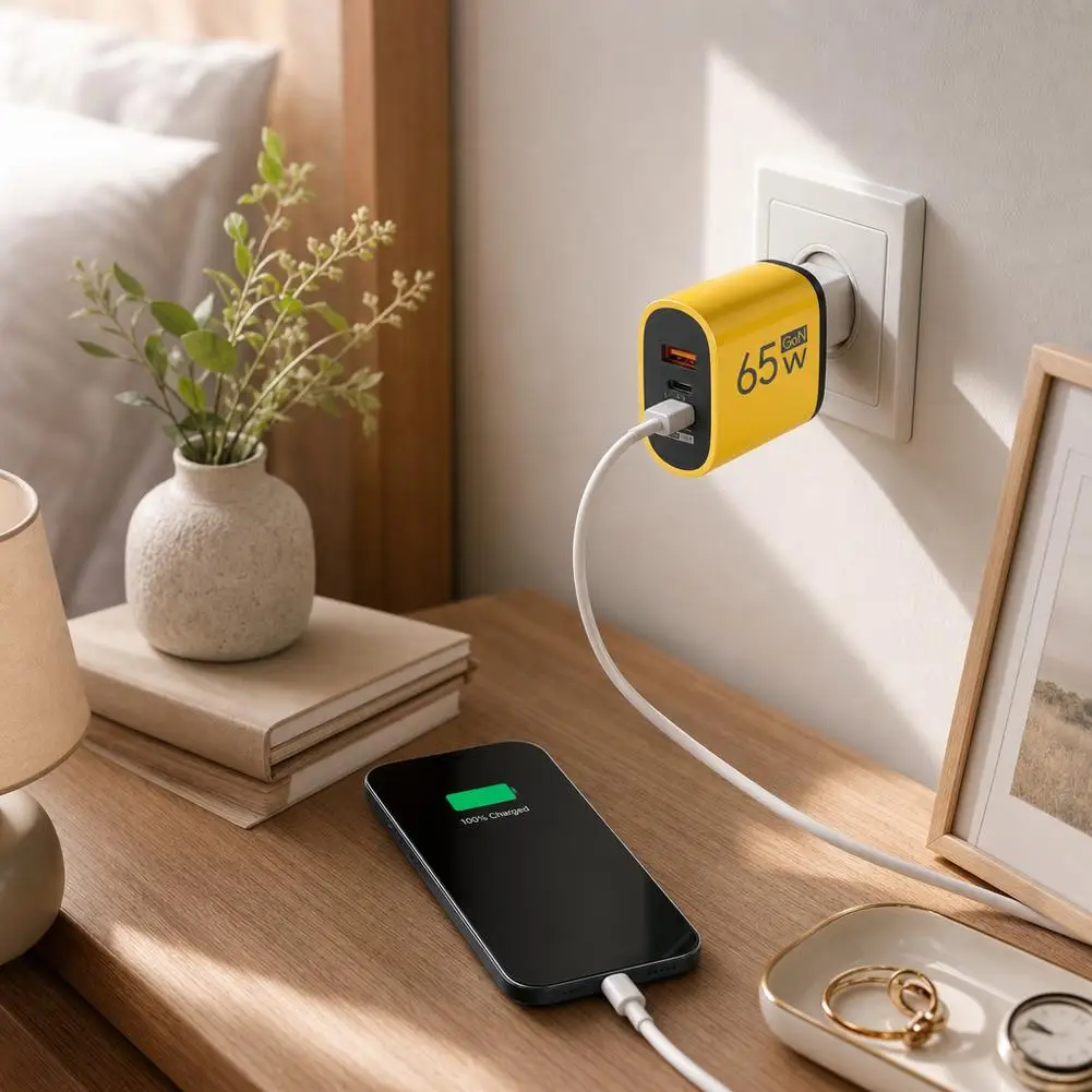 Mobile Phone Charger 40W 3-Port High-Speed Fast Charging Cellphone Adapter Universal Compatibility With Dual PD & QC3.0 Ports