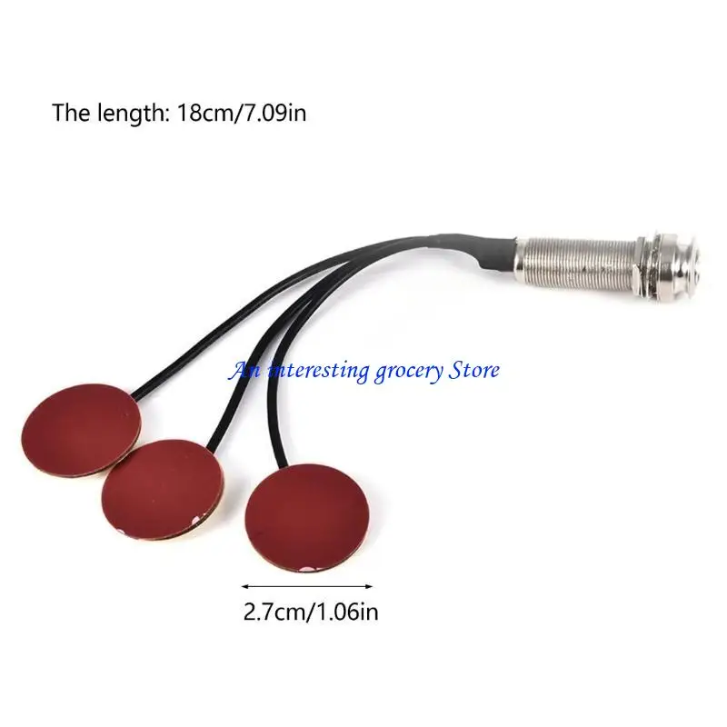 652D Kalimba Pickup Piezo Piezo Piecer 6.35mm End Pin Jacks cho ngón tay cái Piano Kalimba