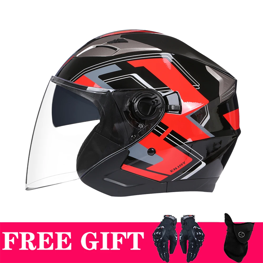 Protective Retro Open Face 3/4 Motorcycle Helmet Outdoor Riding Safety Helmet DOT ECE Approved Bike Casco Four Seasons Capacete