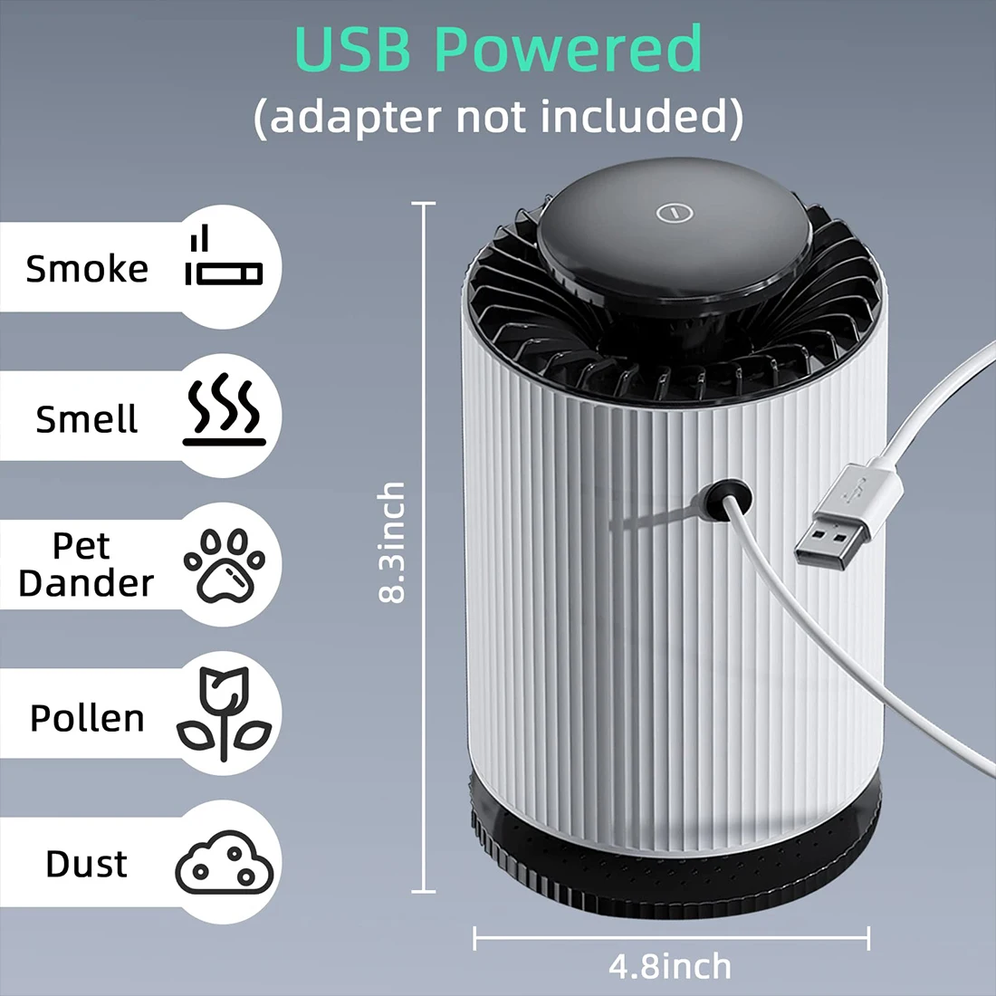 Xiaomi-purificador de aire para el hogar, elimina el olor a humo, colector de polvo, esterilización además de formaldehído, lámpara de escritorio