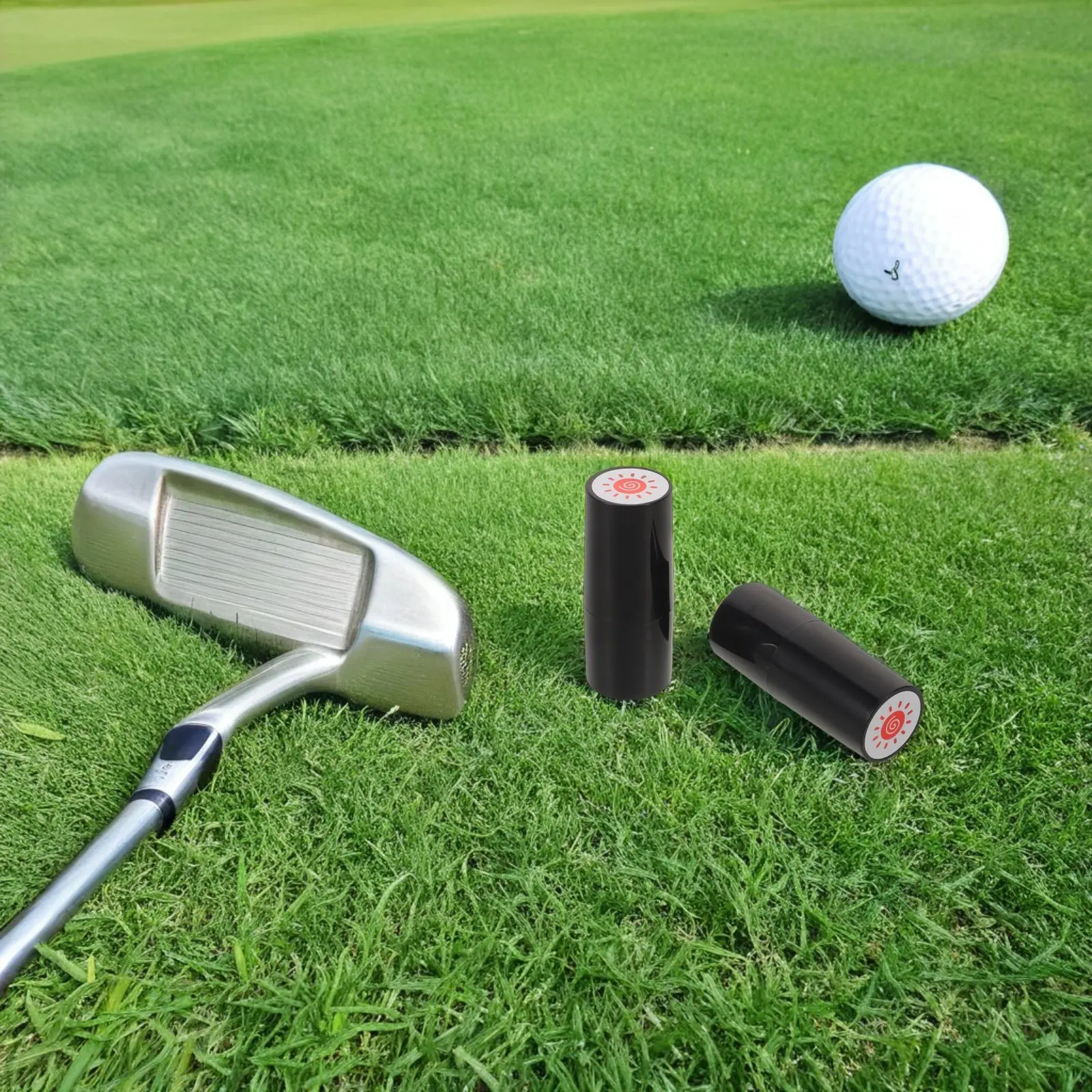 

Набор из 2 штампов для маркировки мячей для гольфа, многоразовые, пластиковые, светочувствительные, быстросохнущие, водонепроницаемые, для аксессуаров для гольфа и сувениров для вечеринок