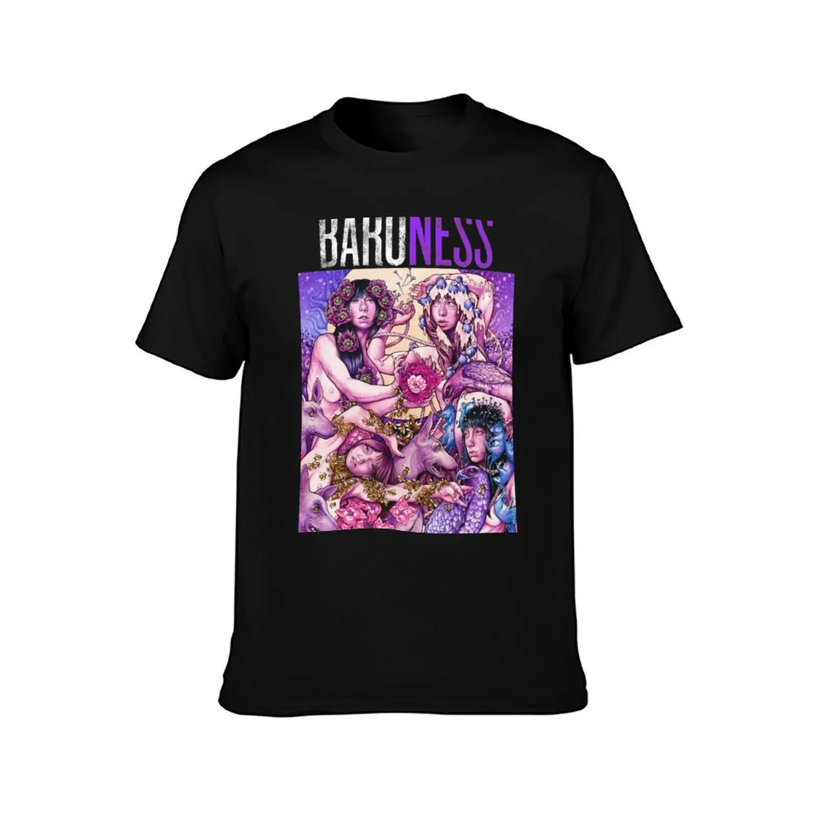 Baroness - Purple T-Shirt Summer Casual Cotton Tee Oversized Streetwear Tops Vintage Graphic Print Loose Fit Short Sleeve