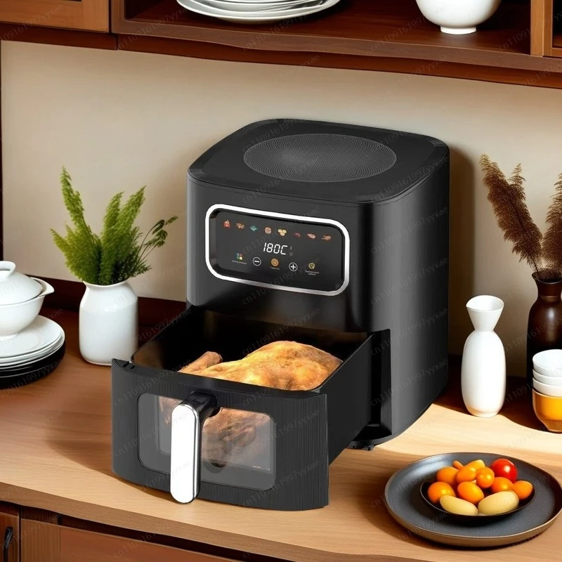 Cross-border visual air fryer household multi-functional electric fryer large capacity smoke-free French fries machine
