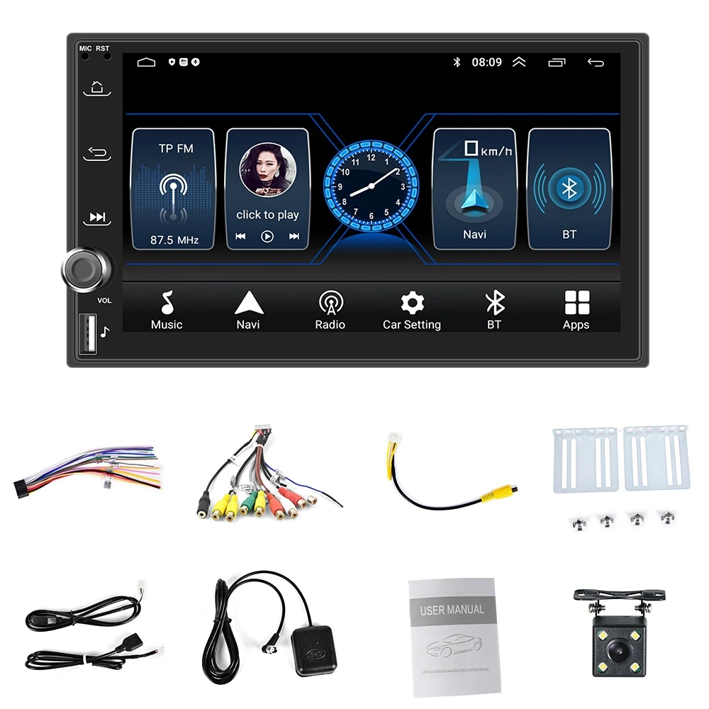 

Car Radio 2Din Android 10 7Inch Car Multimedia Player Carplay Android Auto for-Nissan Hyundai Kia Toyota A