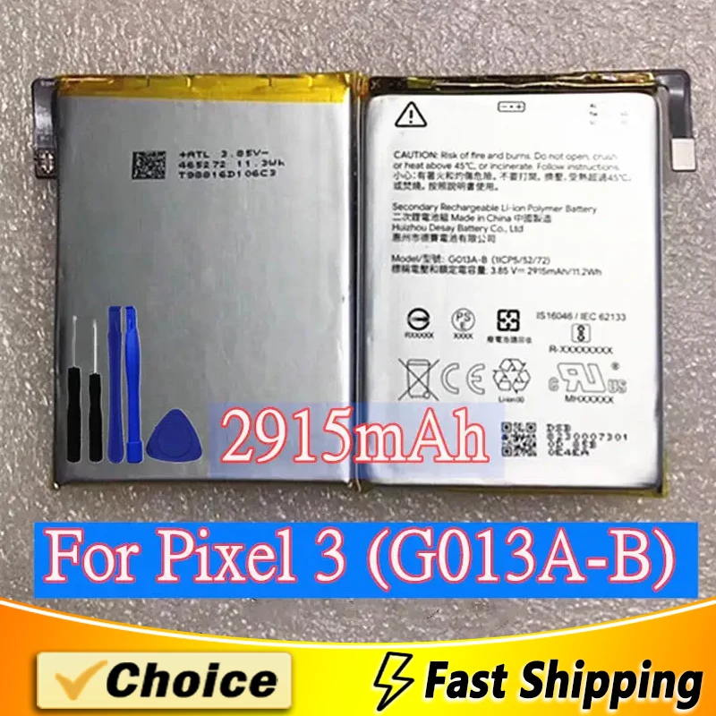 G013A-B G013C-B G020E-B G020A-B Battery For HTC Google Pixel 3 3XL 3A 3AXL,Brand New Replacement Phone Lithium Battery+Tool