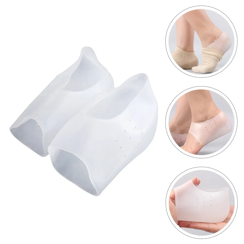 

1Pair Invisible Height Increase Insoles Silicone Heel Pads for Men Women Breathable Durable Half Shoe Lift Heightened Heel Pad