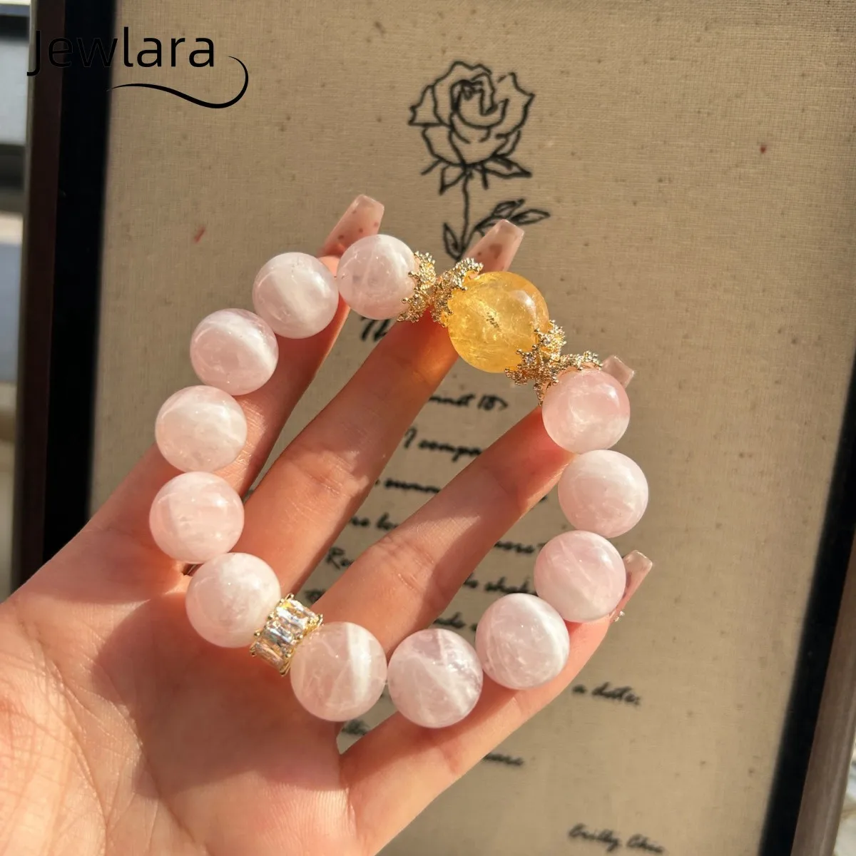 

Jewlara Bracelets Natural Horse Powder Large Granular Citrine, Fashion Bracelet