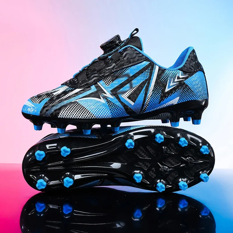 Breathable Wide Fit Men Football Shoes Comfort Spike Sole Outdoor Sports Training Running Casual Sneakers