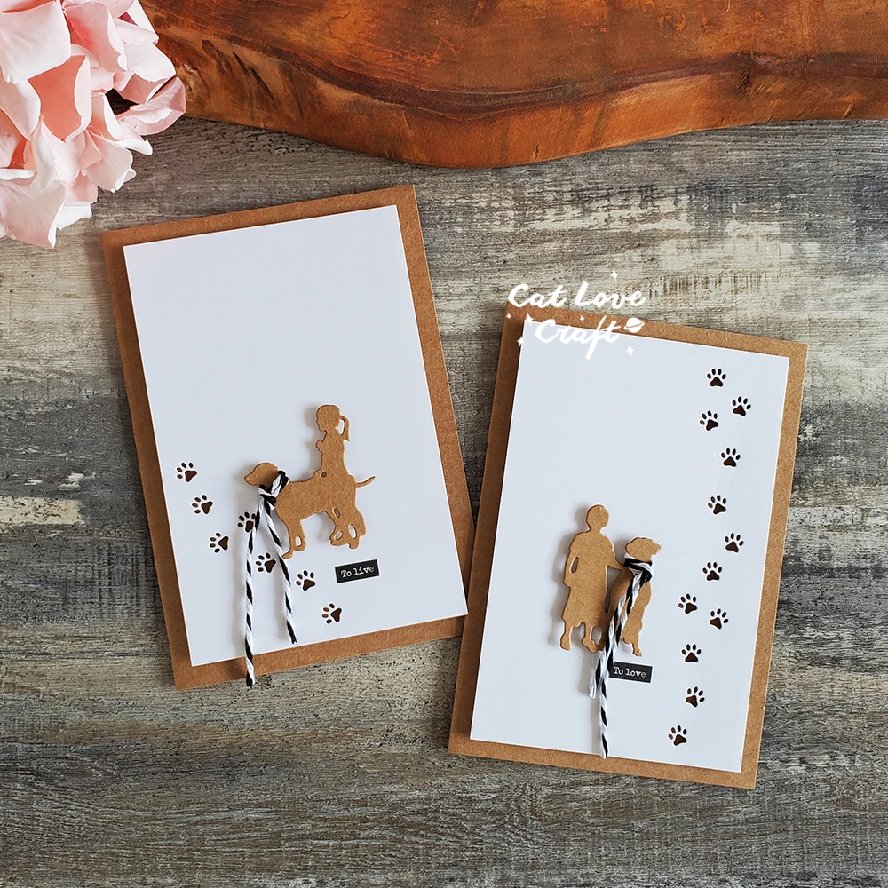 Catlove Dog Paw Track Animal Metal Cutting Dies Scrapbooking Stencil Die Cuts Card Making DIY Craft Embossing New Dies For 2023