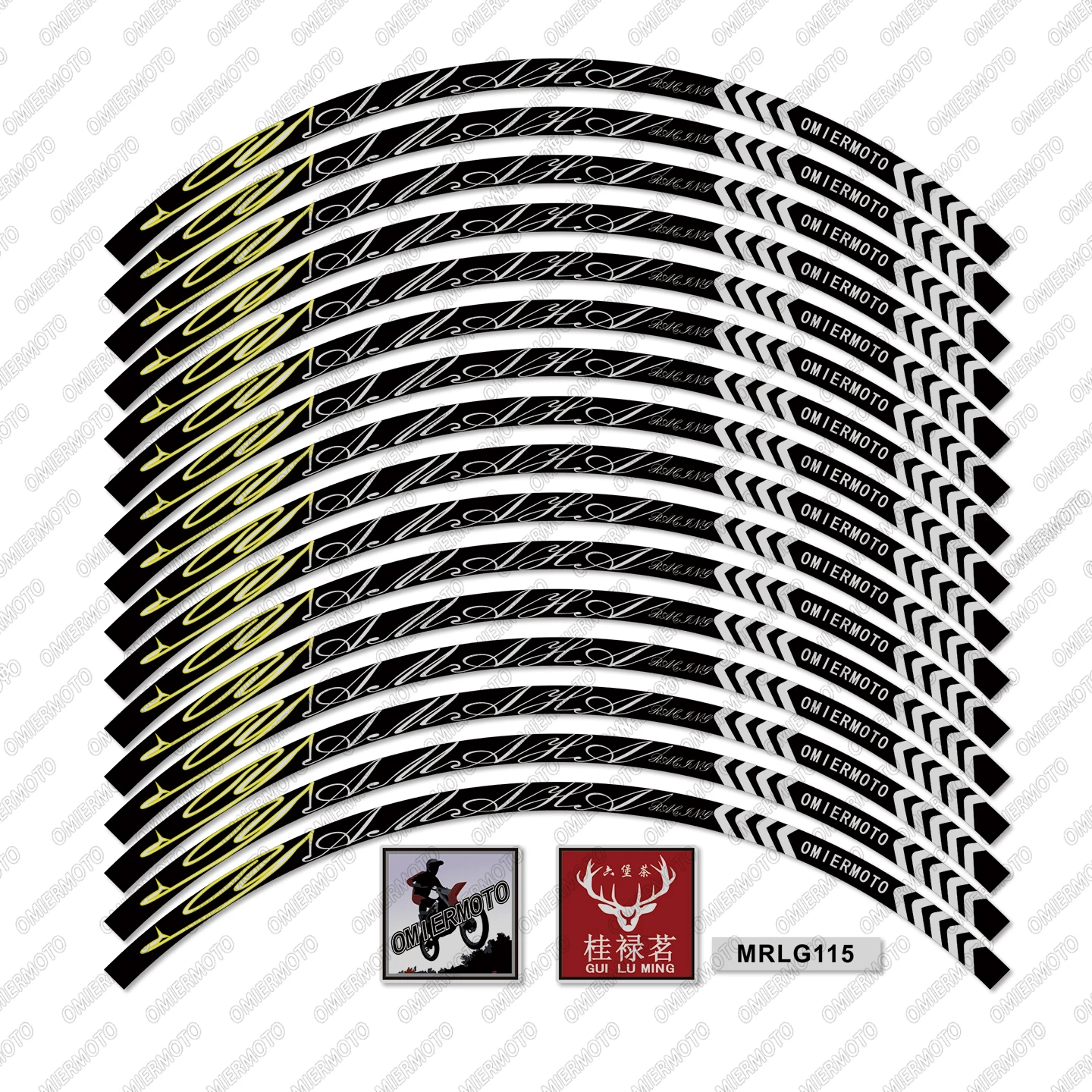 

17 inches Motorcycle Rim Wheel Hub Stickers Reflective Decals For R1 R3 R6 MT03 MT07 MT09 MT10 MT15