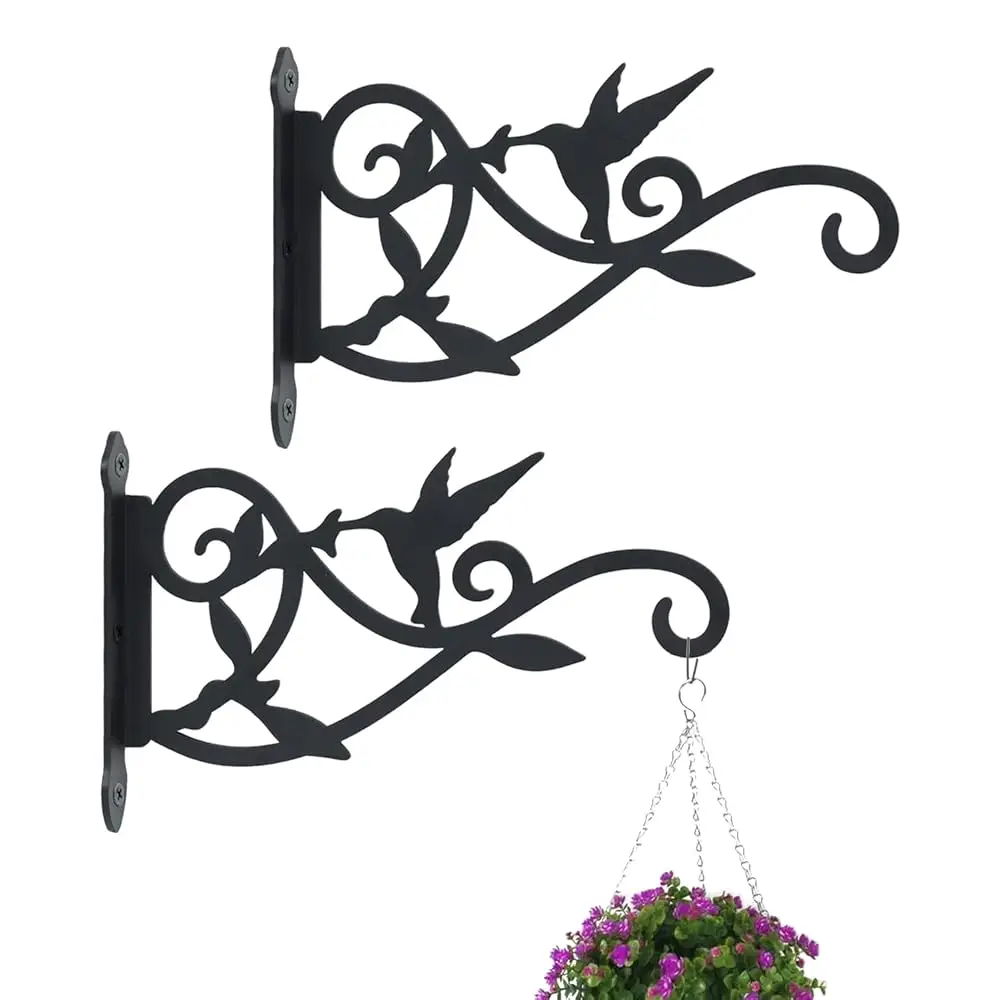Hanging Plants Bracket 9 Inch 2 Pcs, Plant Hanger for Hanging Bird Feeders, Wind Chimes, Flower Baskets, Yoga Mat, Indoor/Out