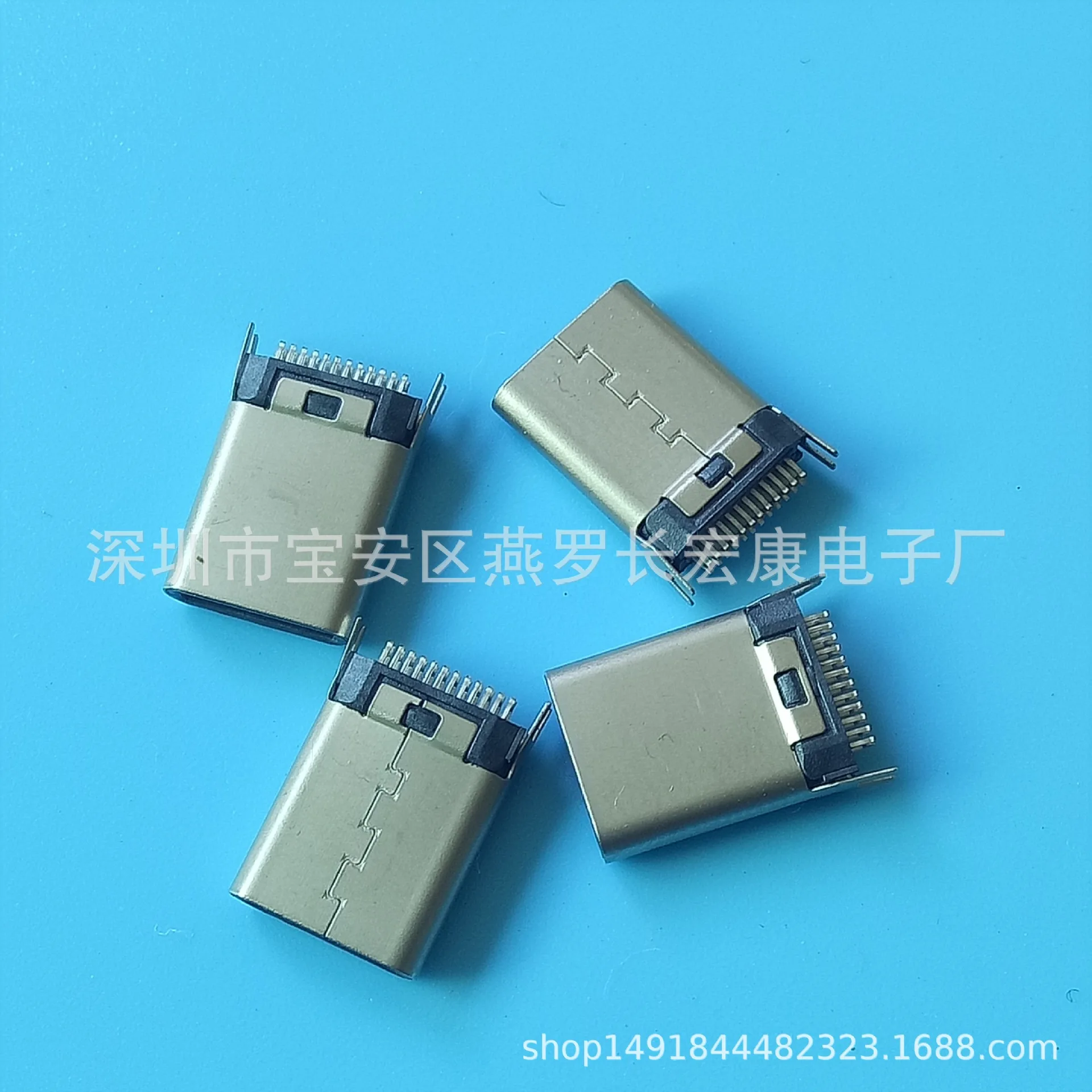 For TYPE C Male / Harpoon Foot USB 3.1 Clint 0.8/1.0mm Short Body 10.5 Solder Plate Exposed 8.5