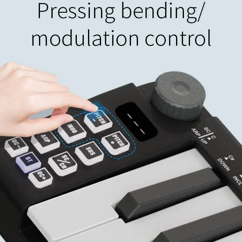M-VAVE SMK-25 Mini 25 مفتاح بلوتوث USB MIDI لوحة المفاتيح القابلة لإعادة الشحن لأجهزة Mac والكمبيوتر الشخصي وسائط مقياس الوتر الذكي وشملت البرمجيات