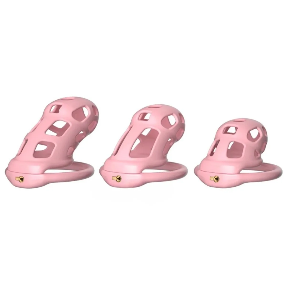 Silicone Chastity Lock Cute Pink Chastity Lock, Curved SM Style, Lightweight CB Lock, Suitable for Crossdressers and Homosexuals