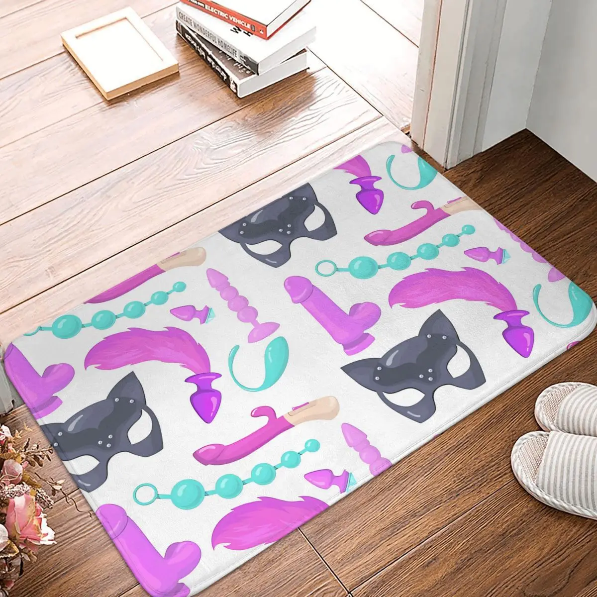 Sex Toys Set Pink BDSM Non-slip Doormat Carpet Bath Bedroom Mat Outdoor Flannel Decorative