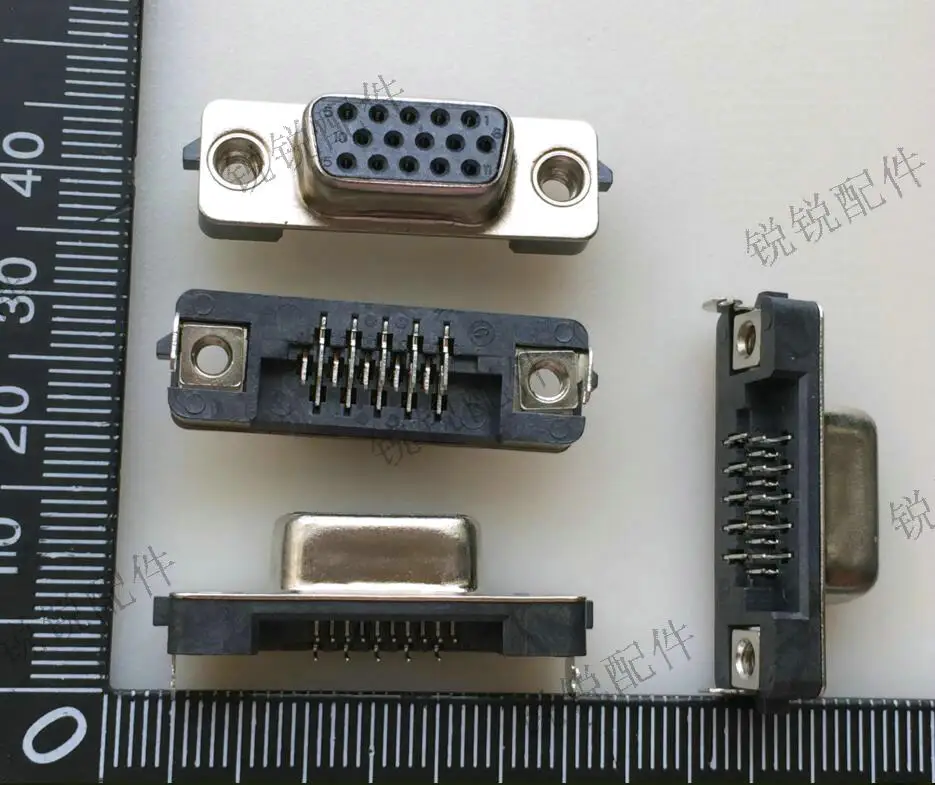 For computer motherboard VGA socket 15P three-row pin socket countersunk board D-SUB serial port port VGA port socket