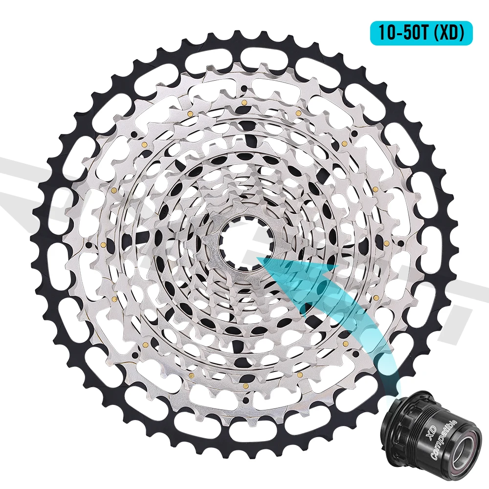 SPEDAO 12 Speed MTB Cassette 10-52T 10-50T 11-50T XD HG Vrijloop Lichtgewicht CNC K7 Tandwiel Aandrijflijn Upgrade Fiets Onderdelen