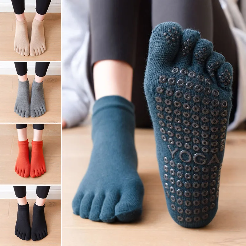 

Sports Socks Indoor Fitness Socks Pure Cotton All-Inclusive Five Finger Socks Non-Slip Dance Yoga Socks