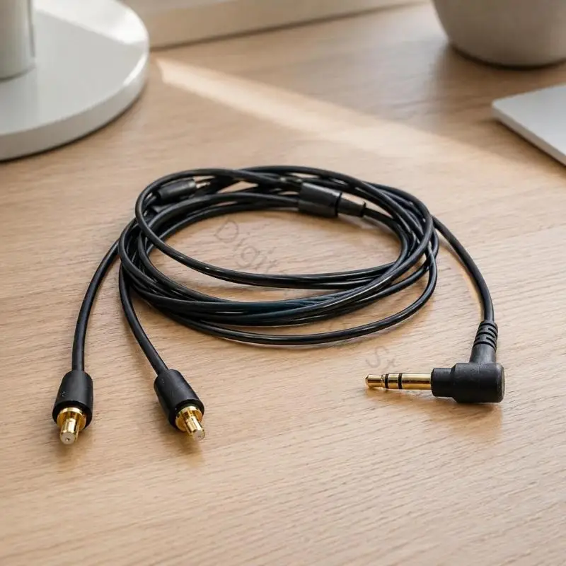 96BA Flexibles Kopfhörer-Ersatzkabel mit 3,5 mm rechtwinkligem Stecker, für LS40 LS50 LS60 LS70, 47,24-Zoll-Kabel für Zuhause – Detail 10