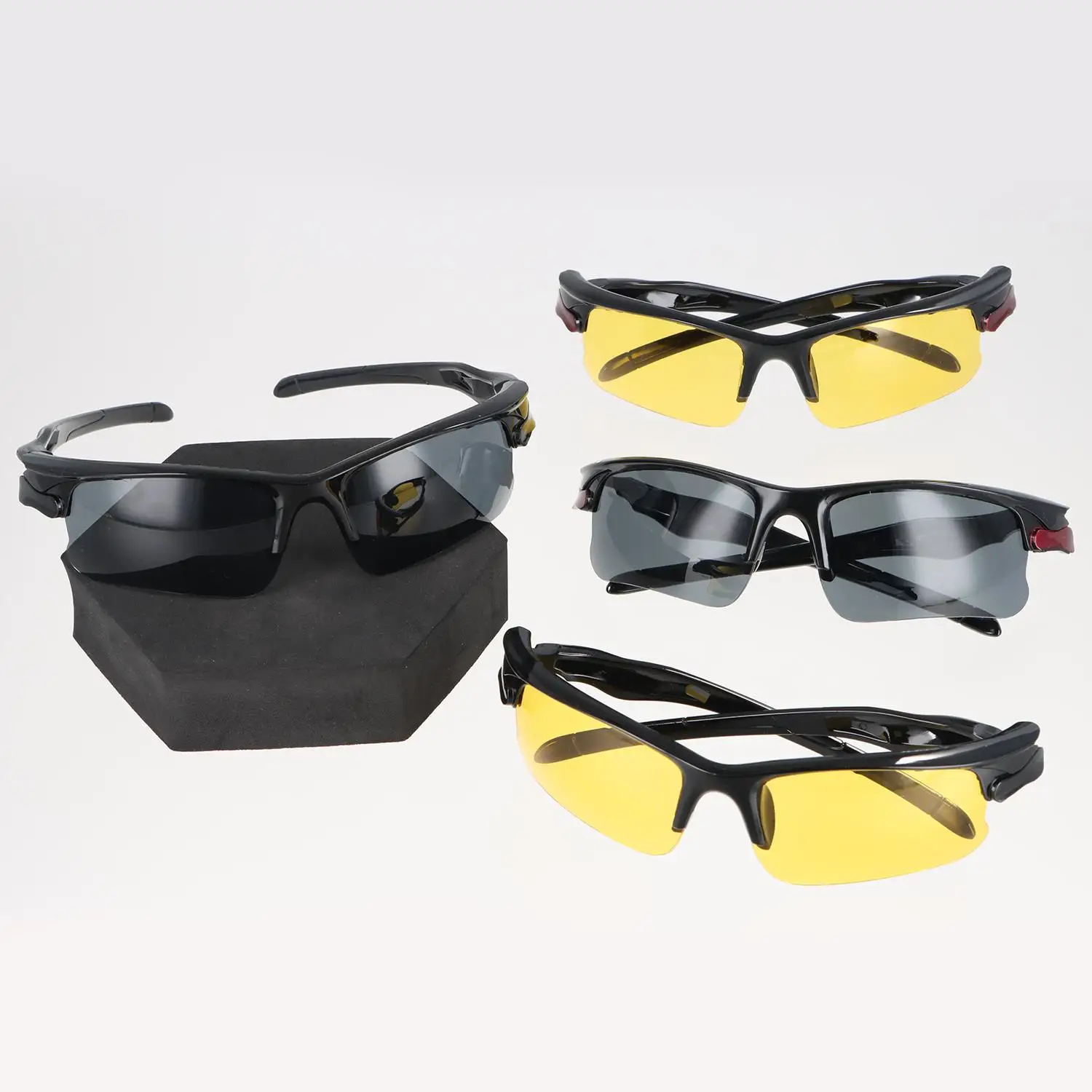 

Day Night Car Vision Driver's Eyewear for Man Anti-Glare Evening Goggles Enhanced Light Sunshade Ride Glasses Car Accessories