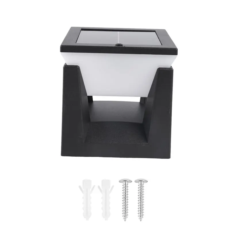 [B17B!】 LED Solar Column Headlight Solar Powered Pillar Lamp Waterproof Fence Deck Cap Lamp Landscape Column Lighting