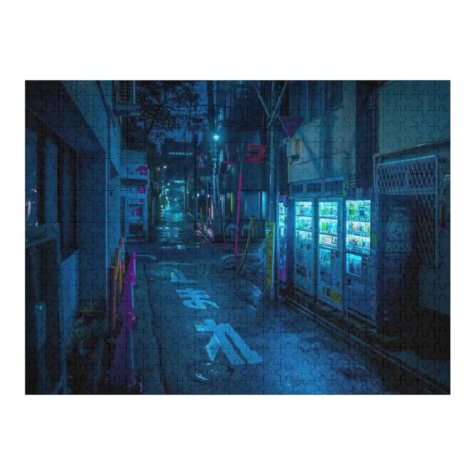 

Midnight in Tokyo Light up by Vending Machine Jigsaw Puzzle Wood Animals Custom Child Gift Photo Personalized Gifts Puzzle