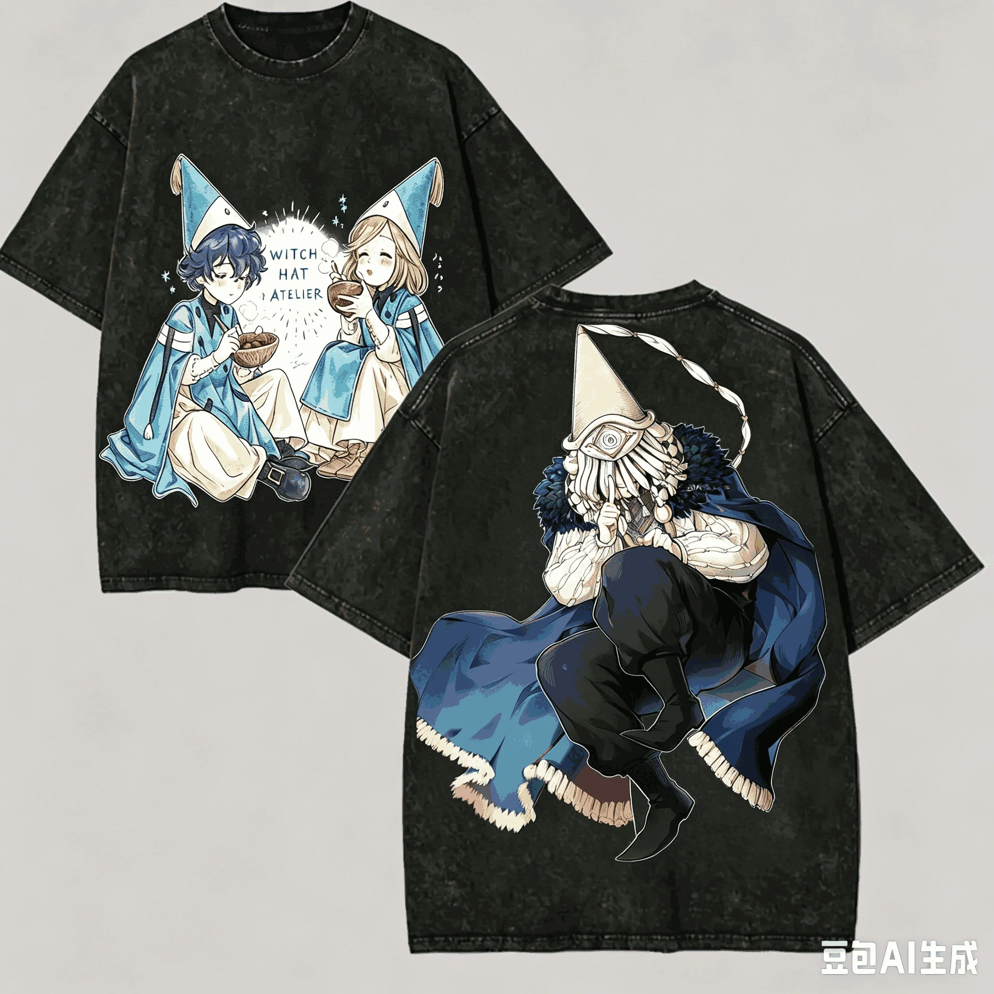 Witch Hat Atelier Washed T-shirt Anime Lover Harajuku New Model Unisex Oversized Vintage Loose Streetwear Classic high quality
