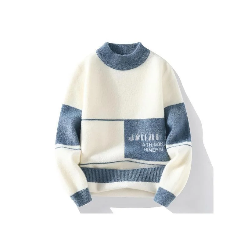

Men's Mink Velvet Base Shirt Water Rabbit Fur Knitted Top Spring Season Fashionable Embedded Flower Design Resistant to Defor...