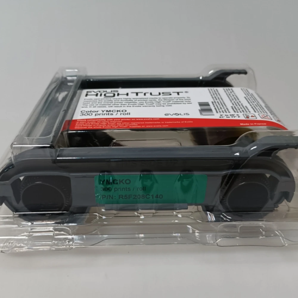 Оригинальный цветной принтер evolis R5F008C140, кассета YMCKO 300, принты, совместимые с принтерами Карт evolis Zenius Primacy2