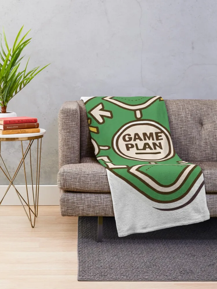 Soccer Strategy Game Plan Line Art Throw Blanket Decorative Beds Plaid on the sofa Blankets