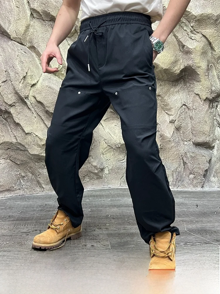 

Men's Casual Pants Breathable Straight Leg 3D Tailoring Qui Dry Comfortable Autumn New Sle Faionable Busin Casual