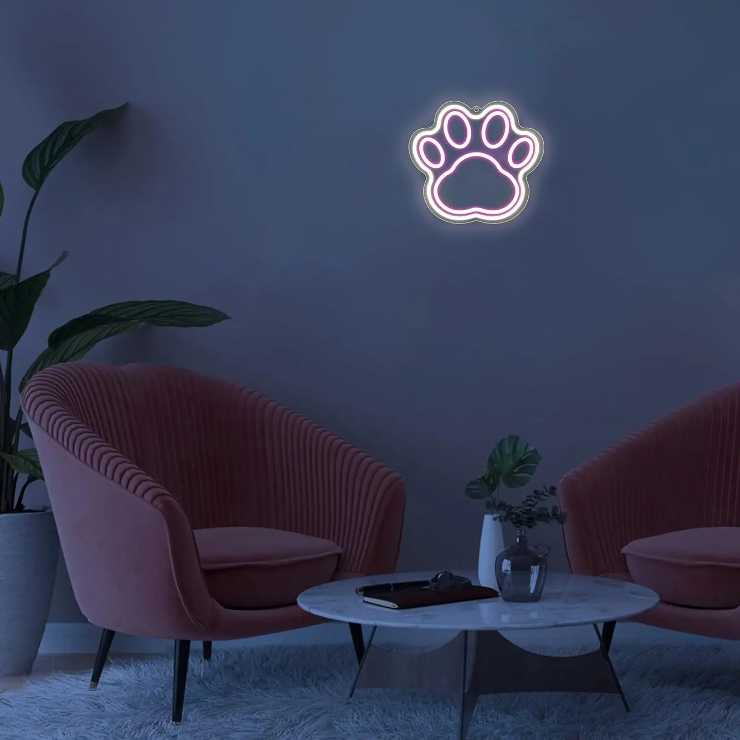 ضوء النيون باللون الوردي ، طاقة USB ، عاكس الضوء ، حفلات غرفة المعيشة ، عيد الميلاد ، أعياد الميلاد ، ديكور معلق في المنزل ، ديكور الغرفة #4