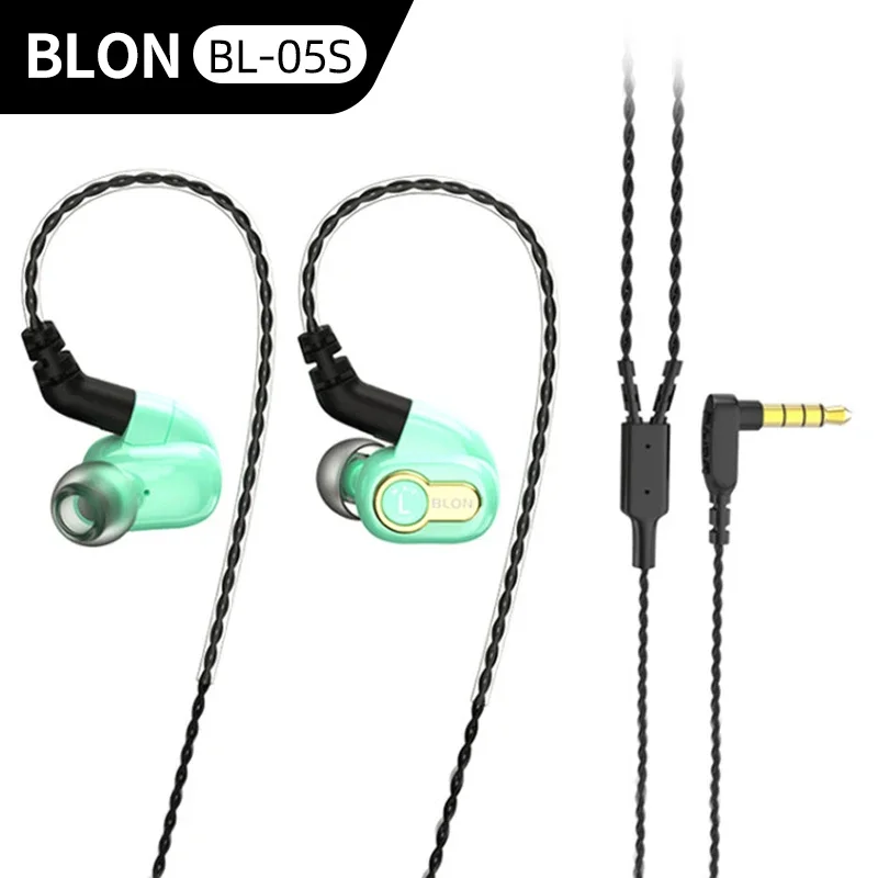 BLON BL-05S Earphones Third Generation 10mm Upgraded Carbon Film BL05S Dynamic Wired Earphones