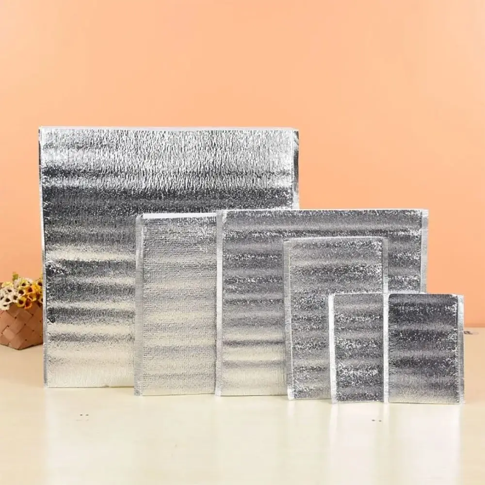 10Pcs/Pack Ice Cold Warm Aluminum Foil Bag Delivery Carrier Packing Insulation Bag Food Thermal 2mm Cooler Bag Drink Storage