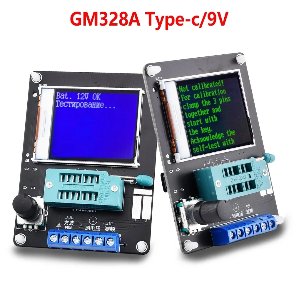 GM328A LCD Transistor Tester Diode Capacitance Voltage Frequency Meter PWM Square Wave Signal Generator Capacitor Leakage Tester