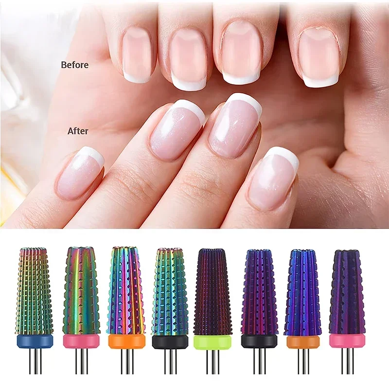 NEW Carbide Tungsten Nail Drill Bit Manicure Drill For Milling Cutter 5 in 1 Ceramic Nail Drills Bit For Electric Drill Machine