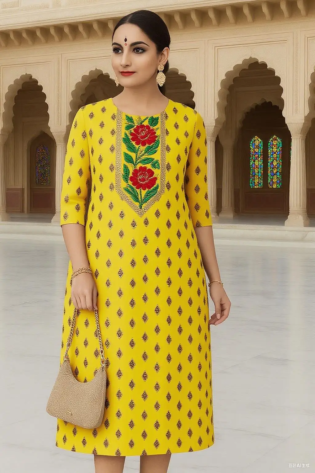 مسلم 2026 المرأة كورت عصرية أنيقة مستقيم أنبوب عادية كورتا الزهور نمط فستان مريح شق تنحنح عباية #2