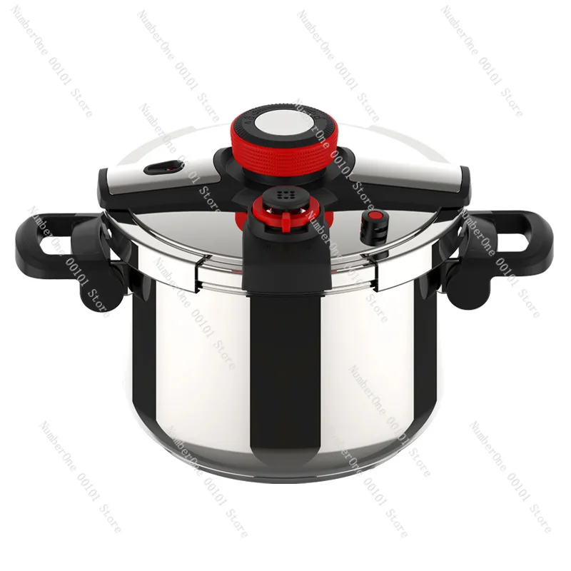 

304 Stainless Steel Pressure Cooker - Safe Explosion-Proof Design, Fast Cooking for Gas & Induction Stoves, Home Use