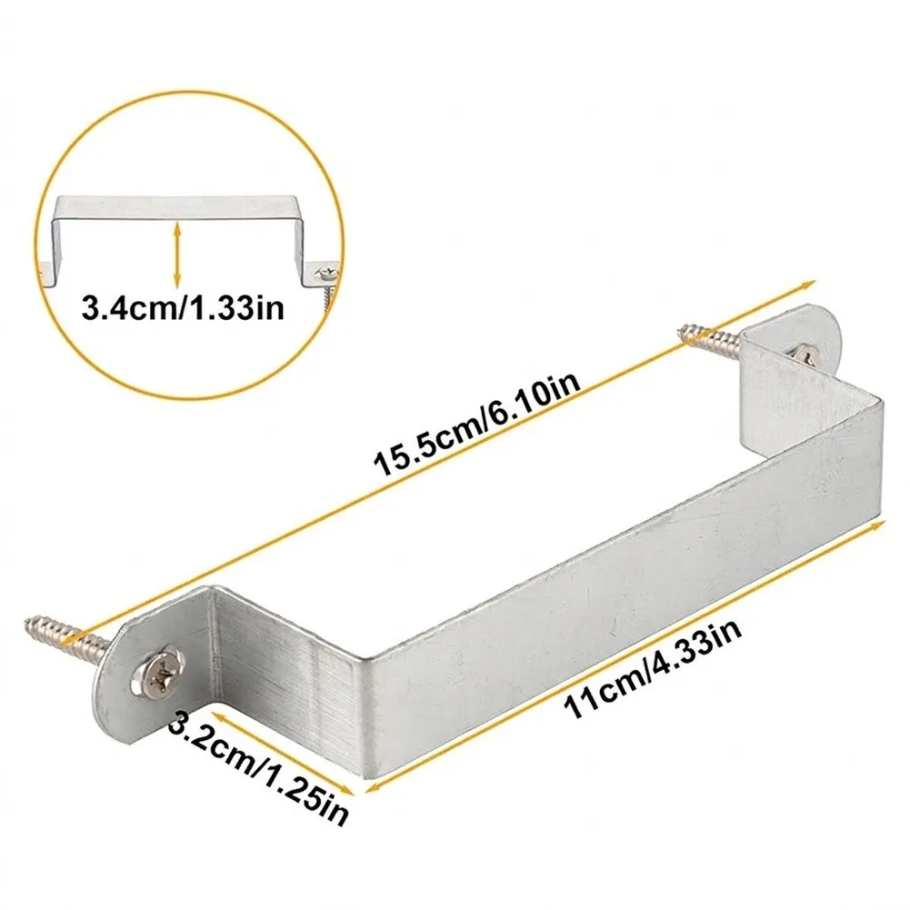 Metal Fence Post Bracket Kit 30pcs Rust Resistant Brackets with 60 Fastening Screws for Outdoor Fence Panel Installation