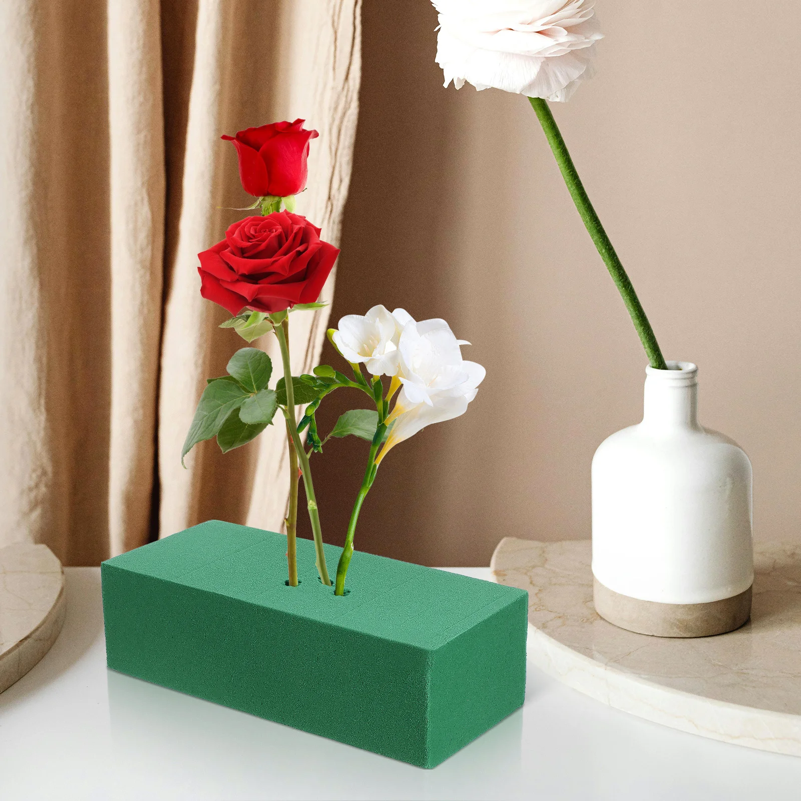 

12 шт. цветочные пенопластовые блоки, высокое водопоглощение, стабильная поддержка, безопасный материал из фенольной смолы для цветочных композиций, поставки