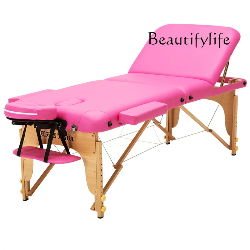 

Многофункциональная регулируемая складная деревянная массажная кровать для красоты