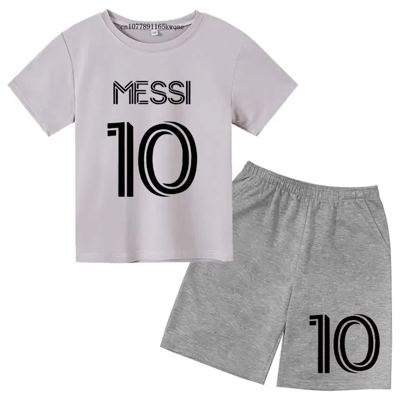 

3-12Y Kids Summer Casual Letter Print 2-Piece Set Soft T-Shirt & Pants Suits for Boys & Girls